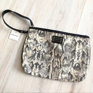 NWT Nine West Snake Skin Prints Pouch